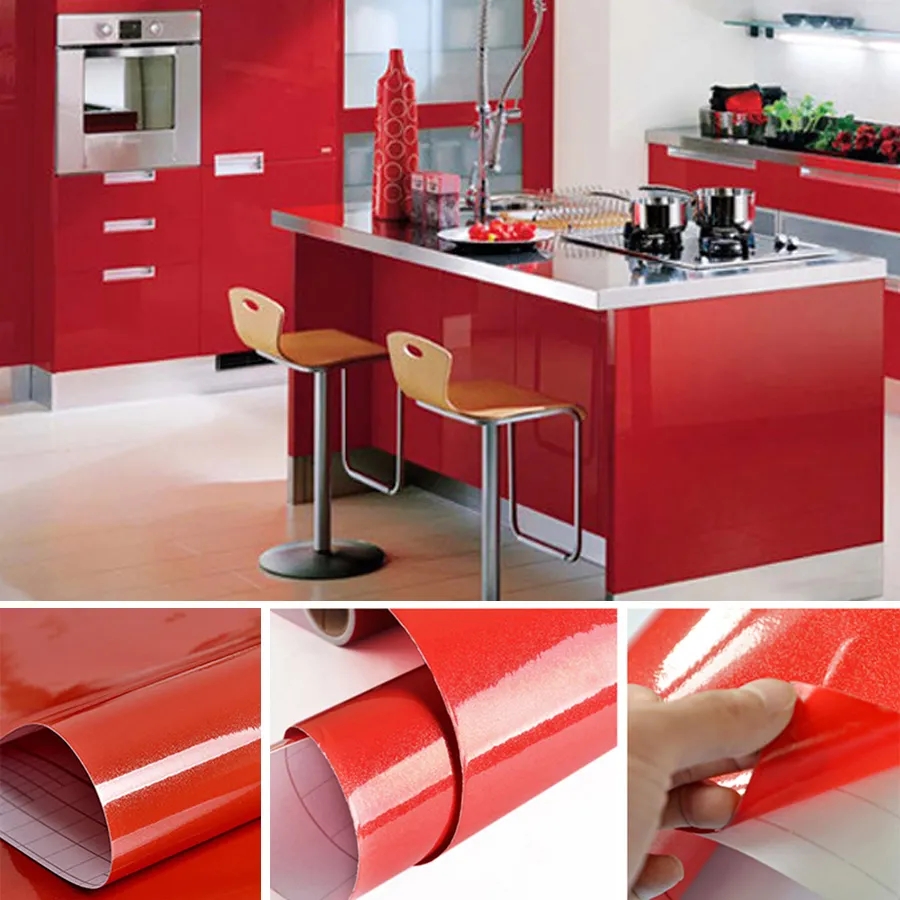 Glitter Red Solid Pvc sticker SL-45  গ্লিটার লাল স্ব আঠালো পিভিসি স্টিকার  SL-45